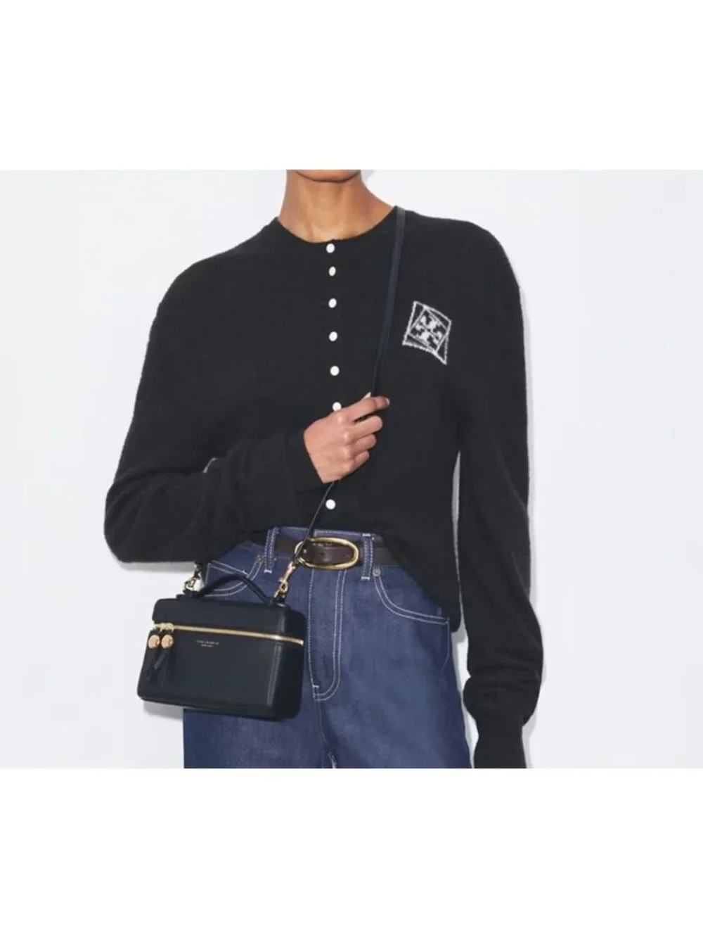 Tory Burch Romy Slim Mini Bag Black OS - Picture 12 of 13